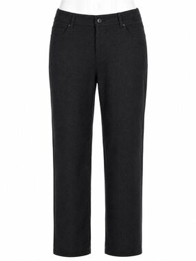 Size 16 Karl Lagerfeld Women’s Herringbone Straight Leg Tailored Pants Black